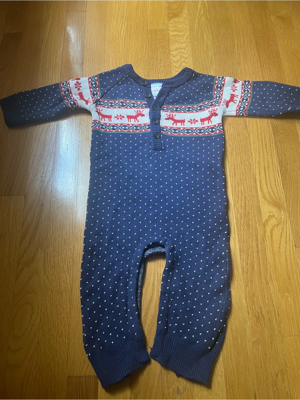 Hanna Andersson Navy Knit One-Piece Size 18-24 months